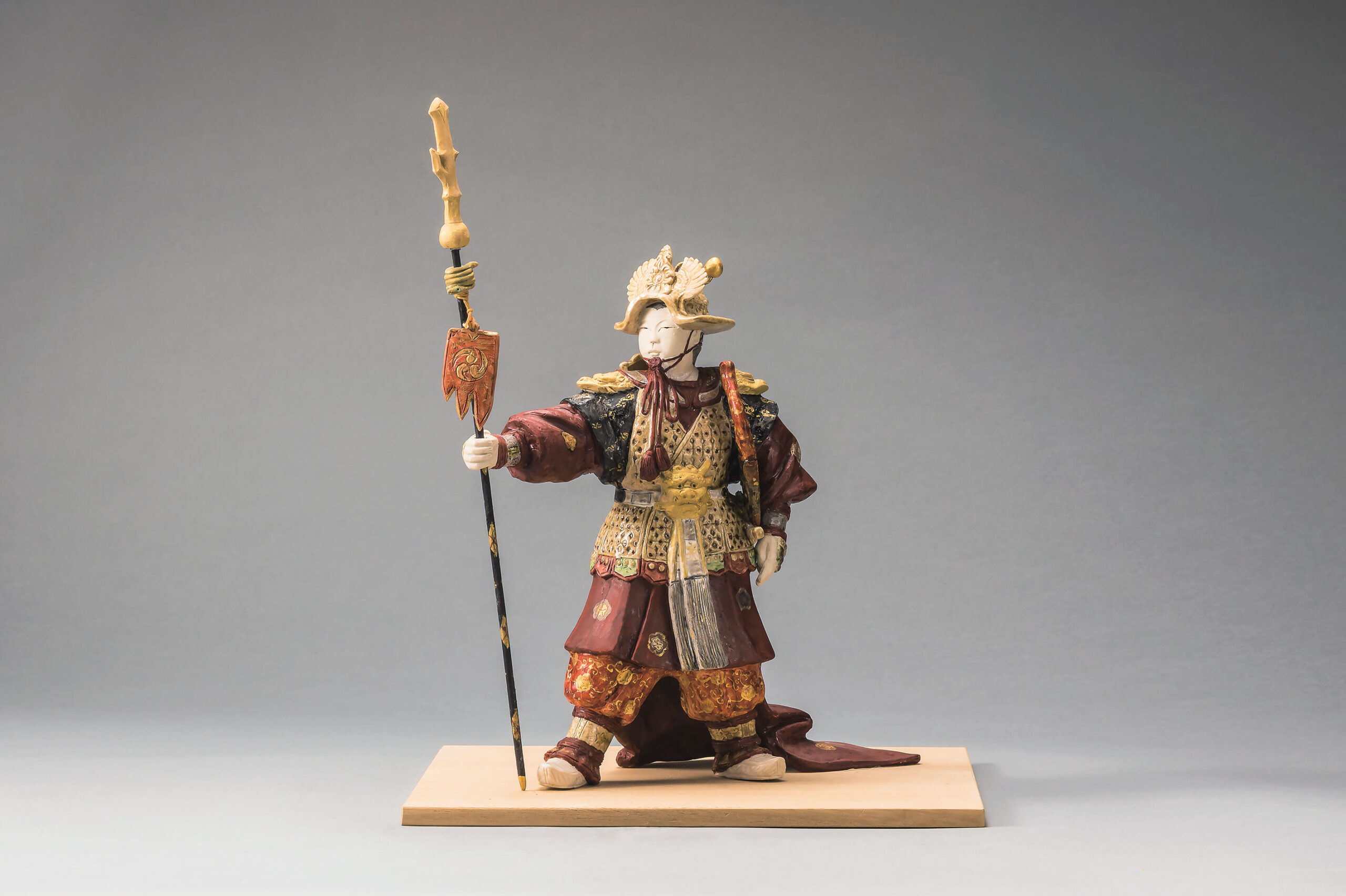 陶彫　令和記念　舞楽「太平楽」 2019　23.0×4.0×34.0